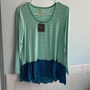 NWT Matilda Jane peplum top sz small